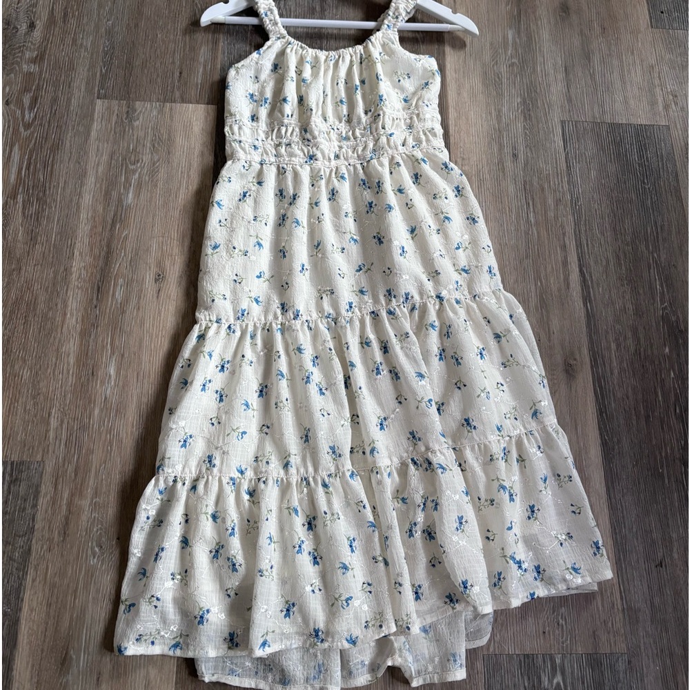 Hello Frankie White Floral Dress Size Youth Large
